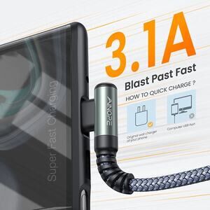 Set of 2 AINOPE RIGHT ANGLE USB TYPE C CABLE
